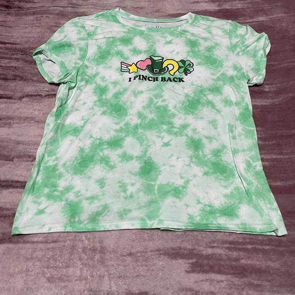 Wound Up Mint Green Tie-Dye Kids Tee with Fun Print - Picture 1 of 3